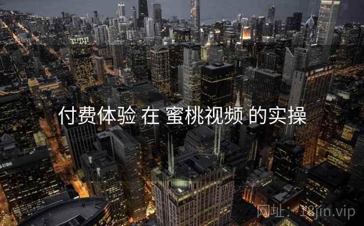 付费体验 在 蜜桃视频 的实操