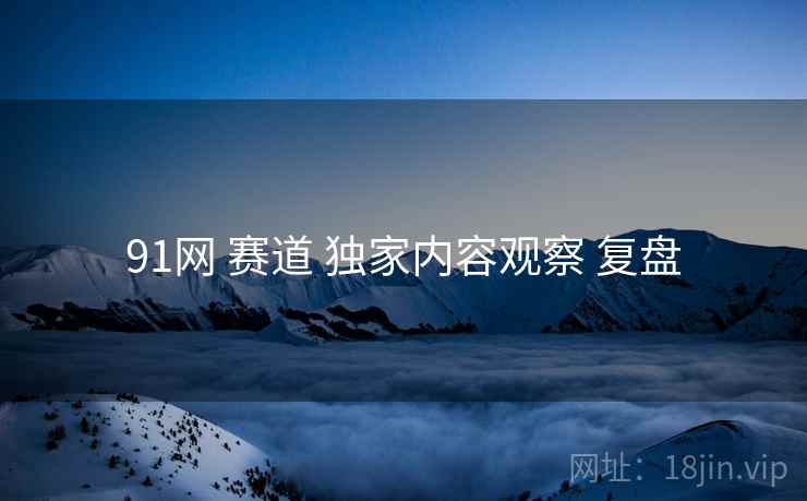 91网 赛道 独家内容观察 复盘
