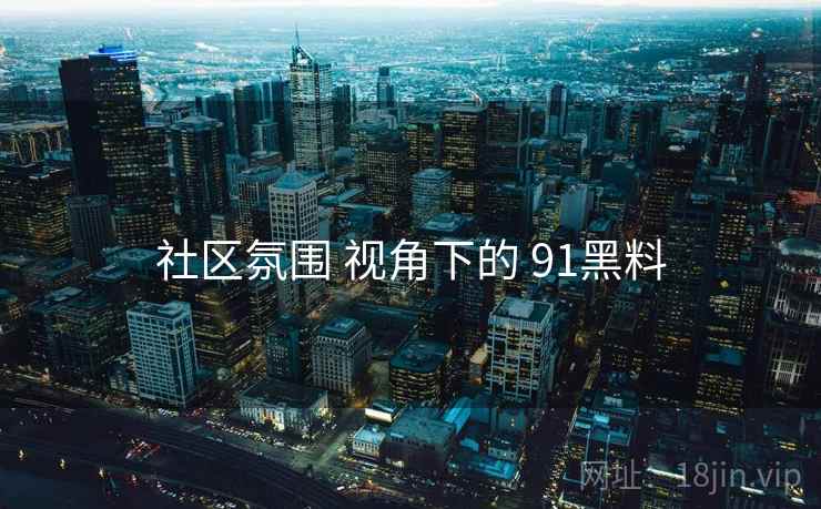社区氛围 视角下的 91黑料