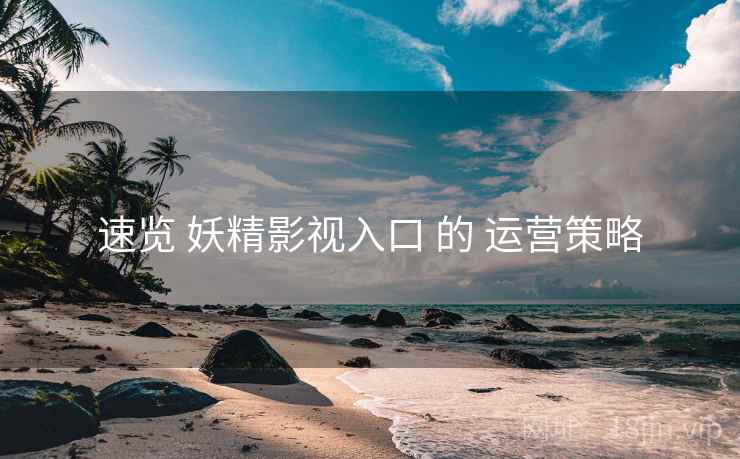 速览 妖精影视入口 的 运营策略