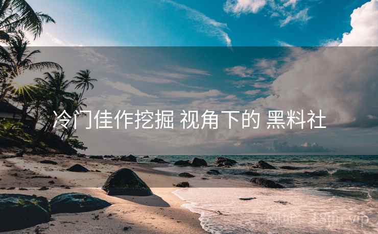 冷门佳作挖掘 视角下的 黑料社