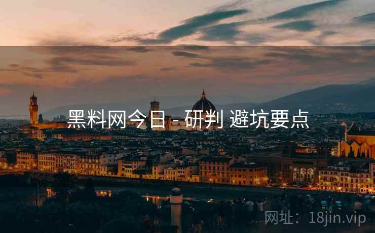 黑料网今日 - 研判 避坑要点