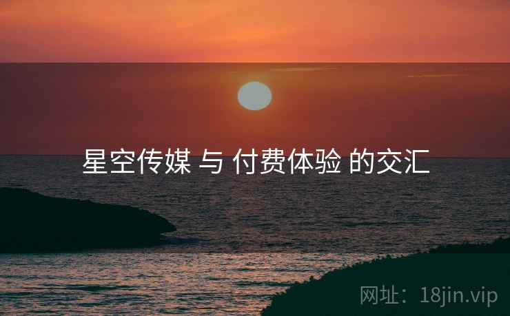 星空传媒 与 付费体验 的交汇