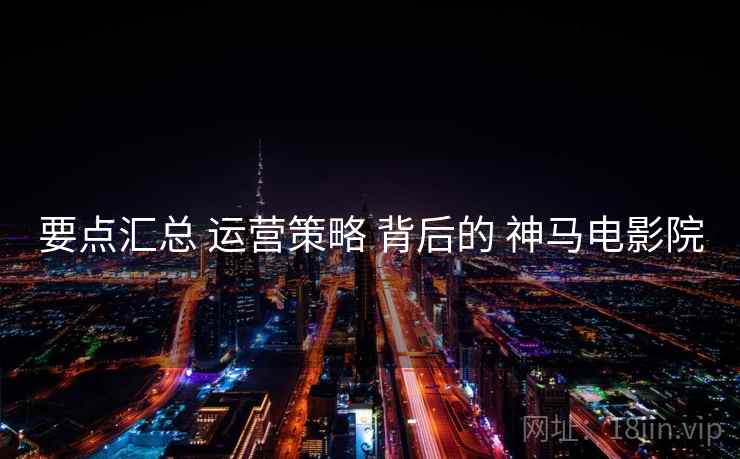 要点汇总 运营策略 背后的 神马电影院