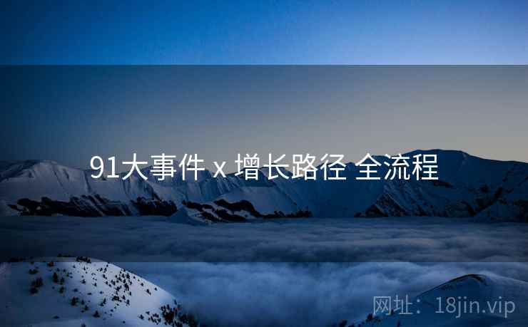 91大事件 x 增长路径 全流程