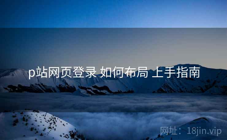 p站网页登录 如何布局 上手指南