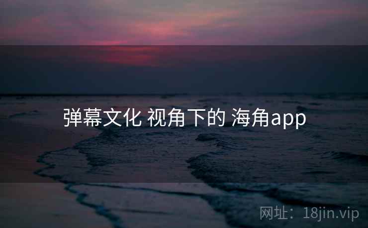 弹幕文化 视角下的 海角app