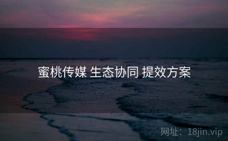 蜜桃传媒 生态协同 提效方案